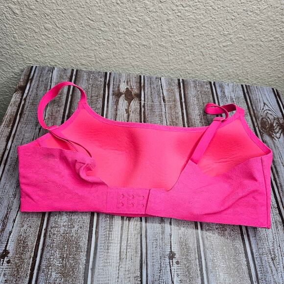 Smoothez lace bra-ish wireless bralette hot pink seamless Women's size small - Picture 4 of 7